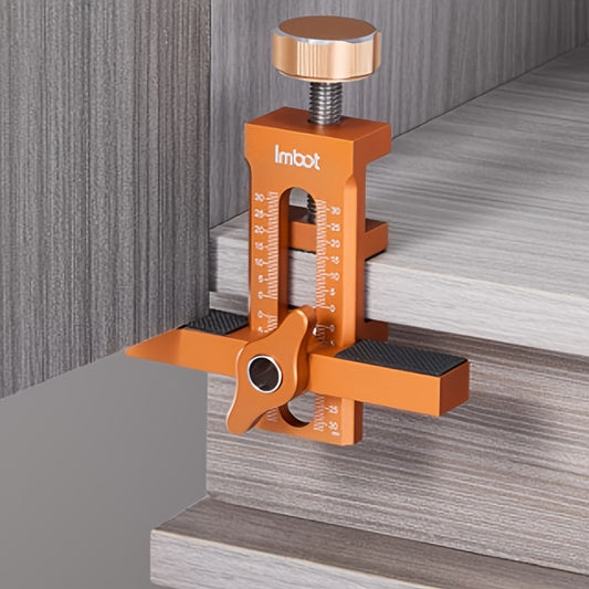 Adjustable Cabinet Door Installation Clamp - Portable, Rust-Resistant Aluminum Alloy Positioning Tool with Hole Punching Capability for Precise, Efficient Woodworking in Homes & Offices, Carpentry Hand Tool | Rustresistant Cl