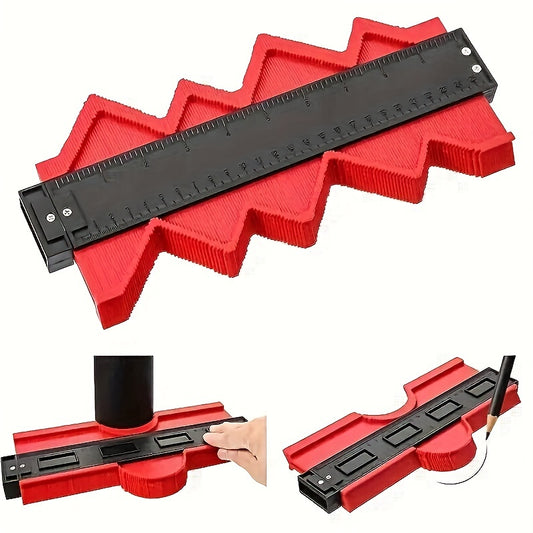 1pc Contour Gauge Profile Tool, Adjustable Precisely Copy Irregular Shape Duplicator, Outline Measuring Plastic Ruler For Corners, Wood Templates, Carpet, Tiles And Laminate, DIY Woodworking