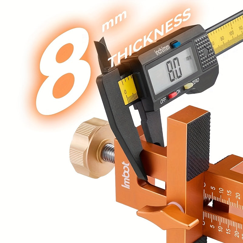 Adjustable Cabinet Door Installation Clamp - Portable, Rust-Resistant Aluminum Alloy Positioning Tool with Hole Punching Capability for Precise, Efficient Woodworking in Homes & Offices, Carpentry Hand Tool | Rustresistant Cl