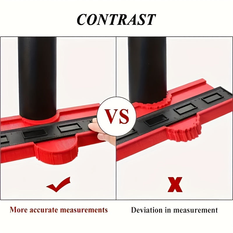 1pc Contour Gauge Profile Tool, Adjustable Precisely Copy Irregular Shape Duplicator, Outline Measuring Plastic Ruler For Corners, Wood Templates, Carpet, Tiles And Laminate, DIY Woodworking