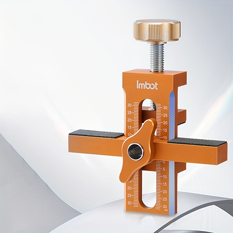 Adjustable Cabinet Door Installation Clamp - Portable, Rust-Resistant Aluminum Alloy Positioning Tool with Hole Punching Capability for Precise, Efficient Woodworking in Homes & Offices, Carpentry Hand Tool | Rustresistant Cl